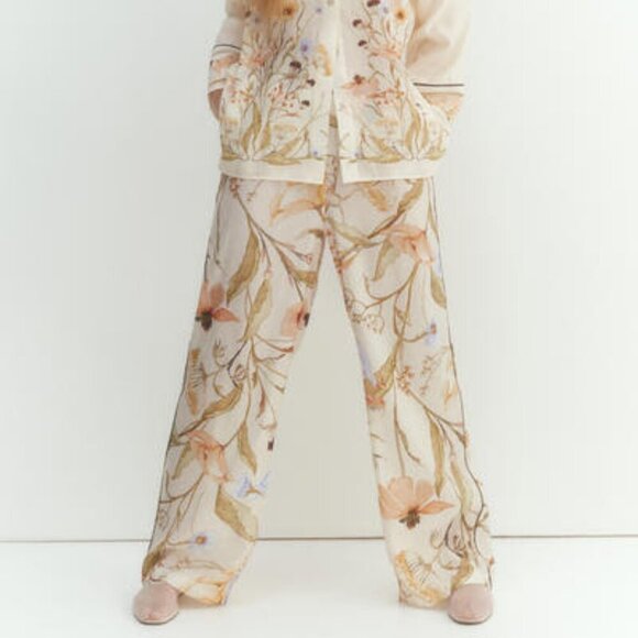 NWT H&M Piping-Detail Pants - Picture 2 of 10